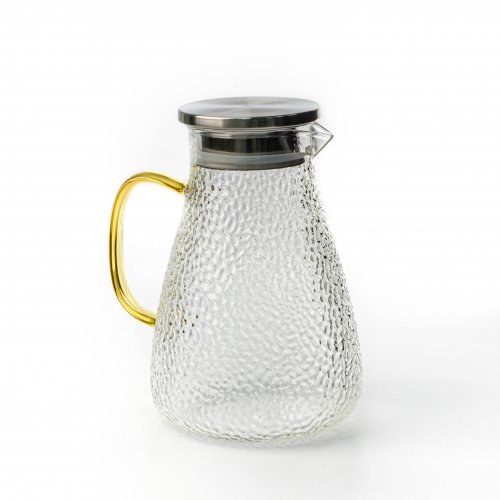 Jarra Vidrio Con Tapa Acero 18,7 Cm
