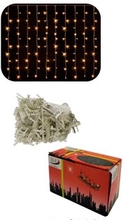 CORTINA LED 144 LUCES 3 M X 120 CALIDA 220V