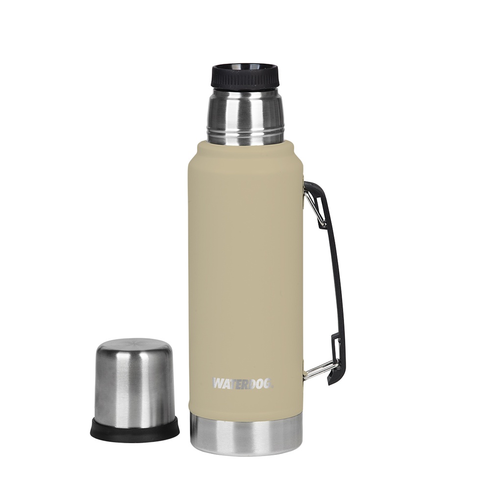 TERMO WATERDOG OMBÚ 1 LT MANIJA PICO CEBADOR BEIGE