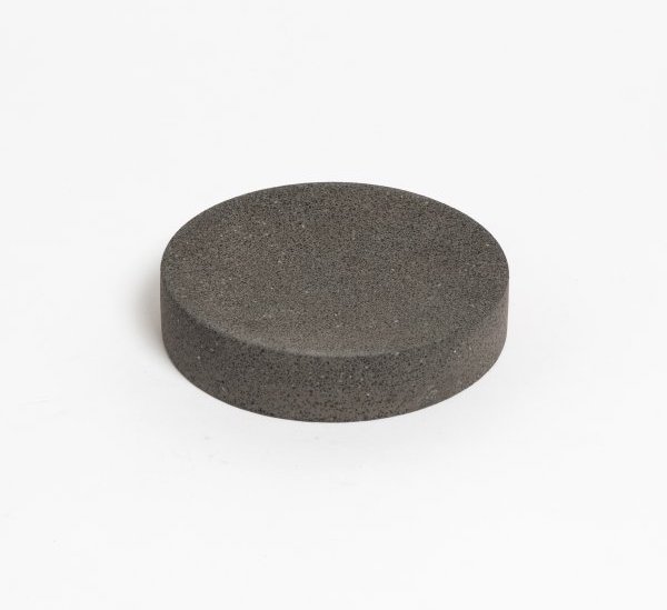[165413] Jabonera Cemento Redondo Gris Oscuro