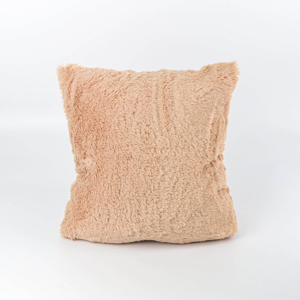 [380648] Funda De Almohadon 40 X 40 Pelo Corto Dos Caras Beige