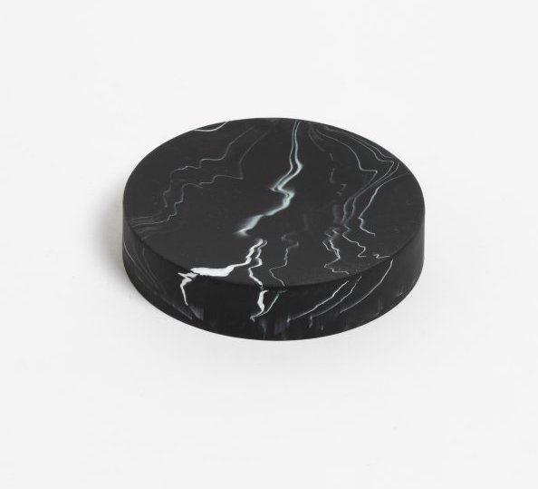 [165853] Jabonera Ceramica Simil Marmol Negro