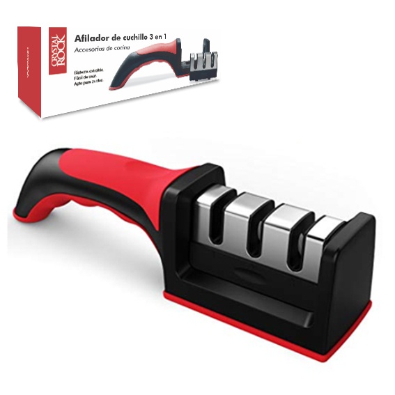 Afilador De Cuchillos Piedra Ceramica Doble