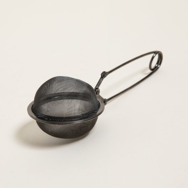 [4110638] Infusor De Te Pinza De Acero Negro Brillante 6,5 Cm