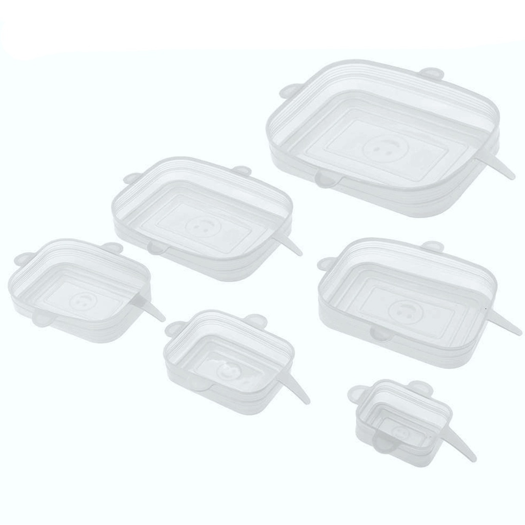 [140616] Set X 6 Tapas De Silcona Cuadradas