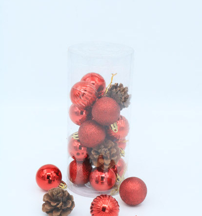 [277357] Pelota De Navidad Surtida X 24 X 4 Cm Rojo