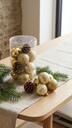 Pelota Navidad X 16  X 6 Cm Dorado