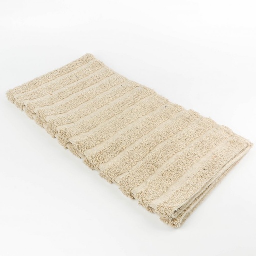 [380736] Alfombra De Algodon Con Nudos Chindy Con Cudrados 100% Algodon Con Flecos Cortos Negros 70 X 140 Cm