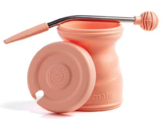 MATE CLICK MATE PLASTICO CON TAPA SALMON