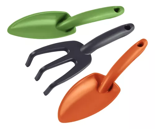 Juego De Herramientas De Jardin Plastica 3 Piezas Con Blister Tramontina