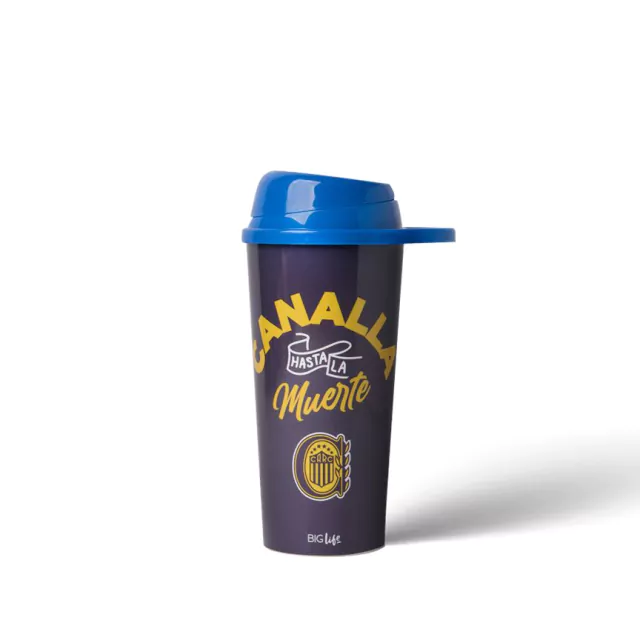 VASO TAPA PICO MOVIL ROSARIO CENTRAL 530 ML