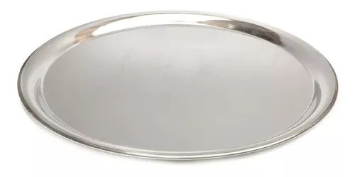 Bandeja Mozo Acero Inoxidable Pulido 40 Cm Redonda
