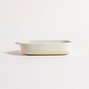 Fuente Rectangular De Ceramica Cream 22X13X5 Cm