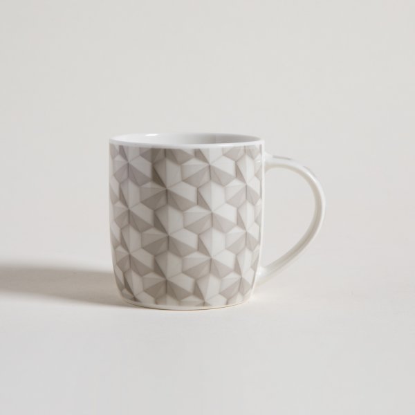 MUG DE PORCELANA 3D GREY 350 ML