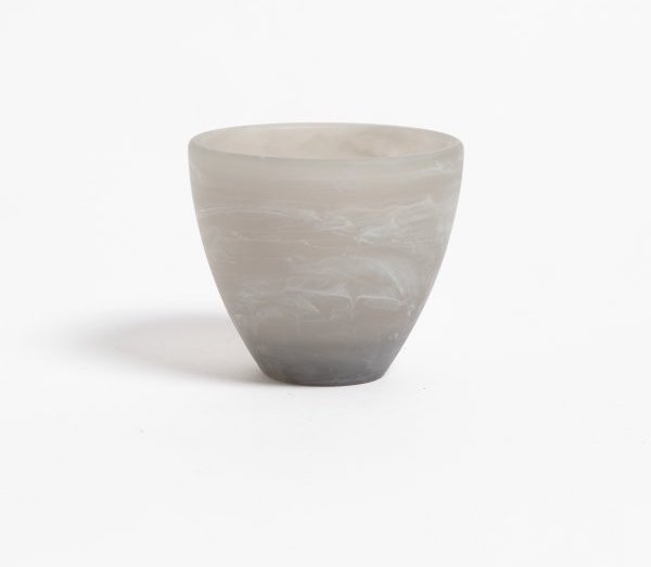 [1650974] Recipiente Vaso Nacarado Gris Claro 6X9Cm