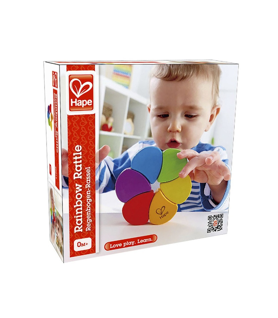 Sonajero Arcoiris De Madera Hape