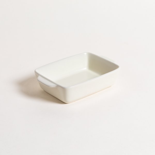 FUENTE RECTANGULAR DE CERAMICA CREAM 21,5X13,5X5,5