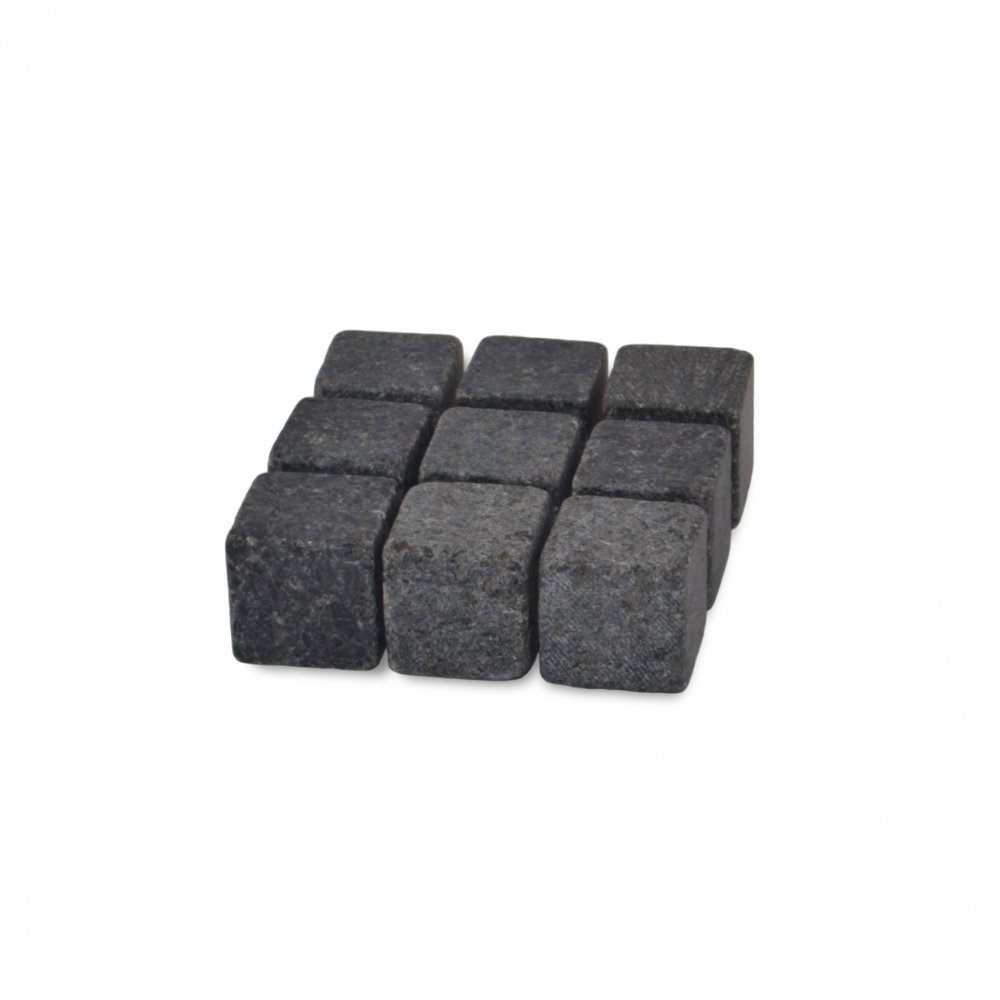 SET X9 CUBOS NEGROS 2 X 2 CM DE MÁRMOL - APTO FREEZER 