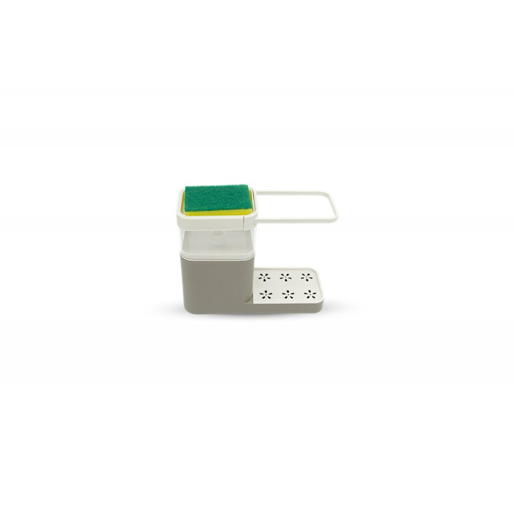 [2561265] Organizador Para Bacha Cocina Gris Con Dispenser 25X9,5X21Cm