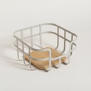 Contenedor De Frutas Gris Base Bamboo 24X12 Cm