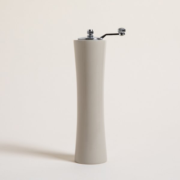 [4110920] Molinillo De Bamboo Laqueado Gris Manija De Metal