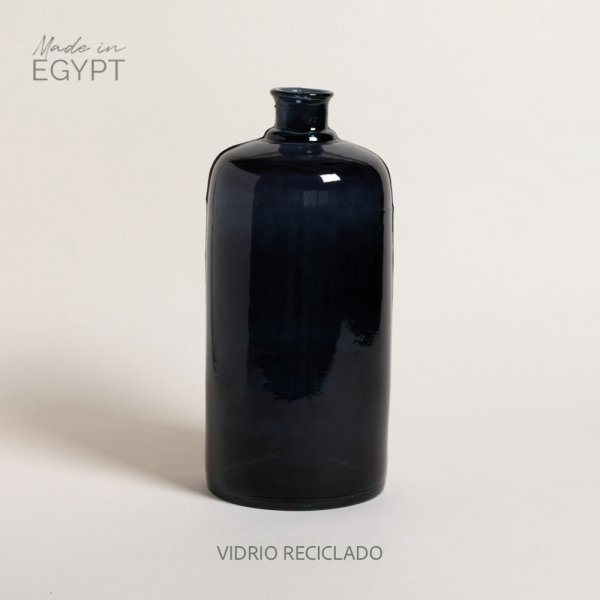 Botellon De Vidrio Reciclado Tebas Cobalto 18,5X40