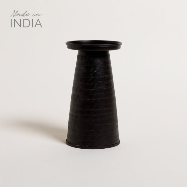 [4110928] Candelabro Pali Negro 10X19,5 Cm