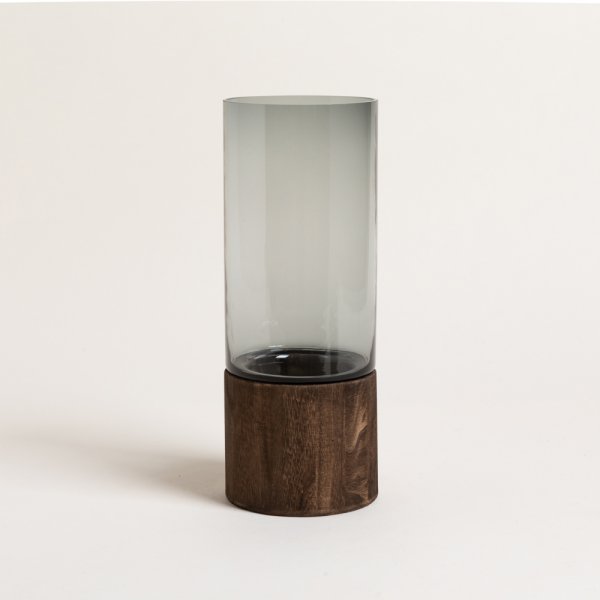 Florero Cilindrico Bukit Con Base 31X12 Cm