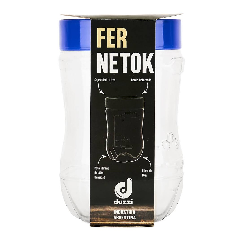 VASO FERNETRO PLASTICO 1 L AZUL