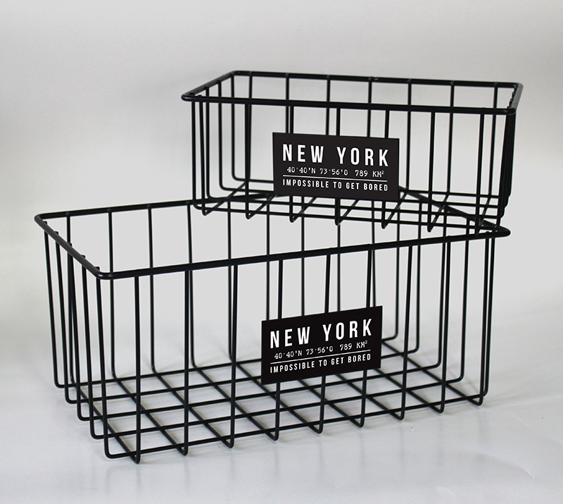 SET X 2 CANASTOS RECTANGULARES NEW YORK 34 X 19.5 X 15 / 26 X 15 X 10 CM- 