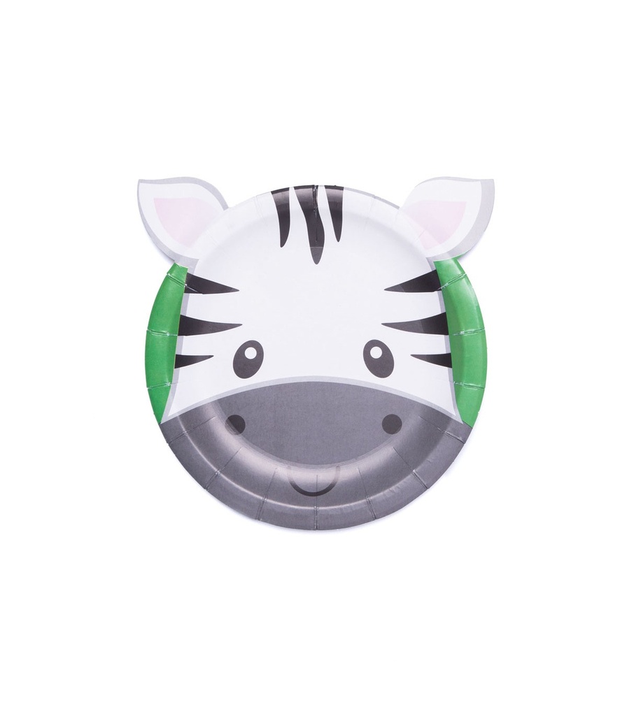 [131091] Glr Plato Animalito X6 Cebra 18.5 Cm