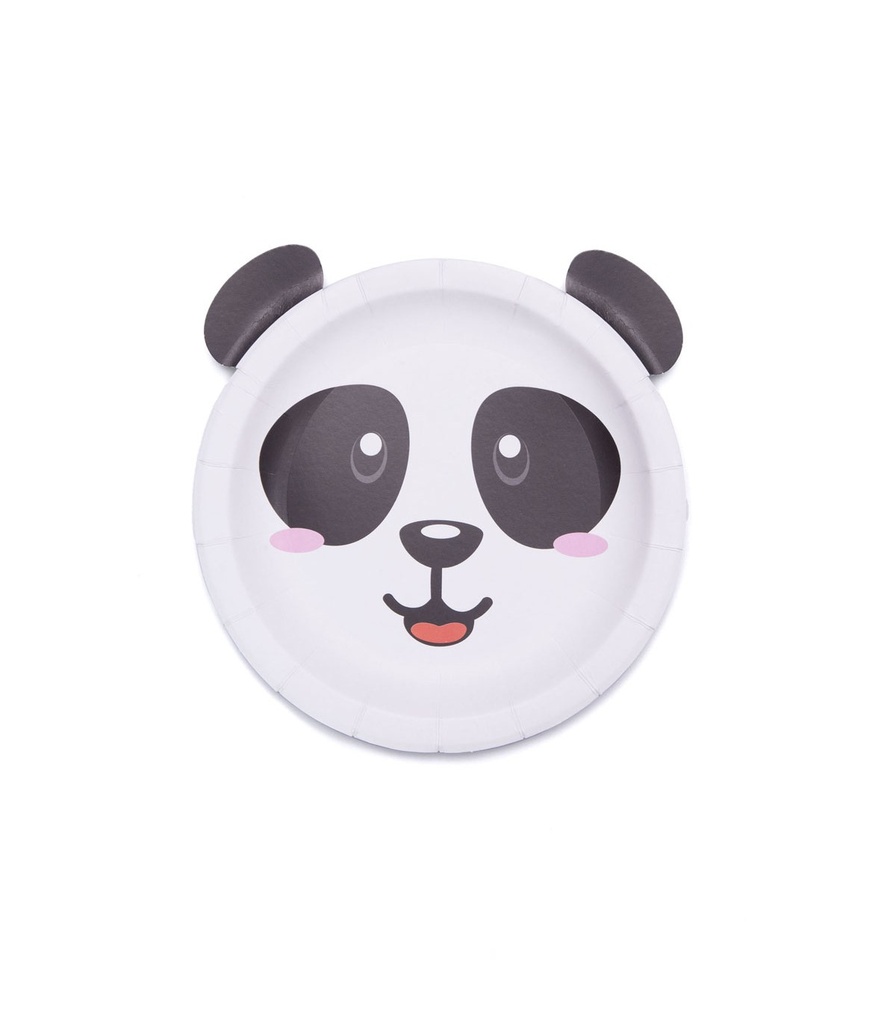 Glr Plato Animalito X6 Panda 18.5 Cm