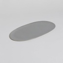 BANDEJA PLANA CAPRI GREY 34X18 CM VASSA HOME