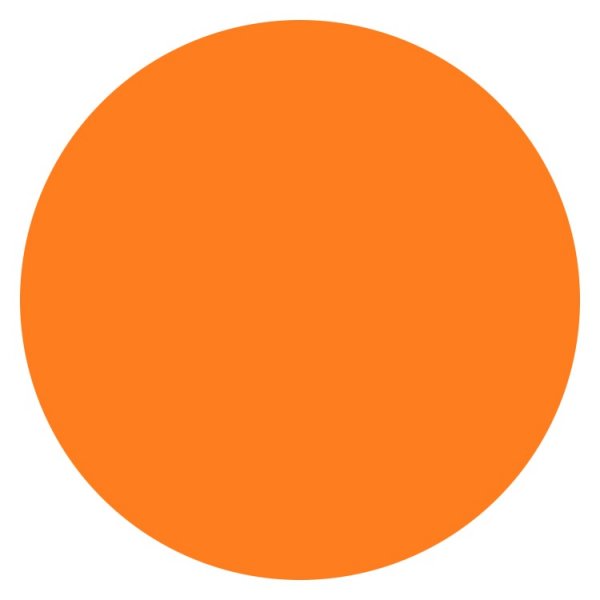 [146035] Individual Pvc Redondo 40 Cm Naranja