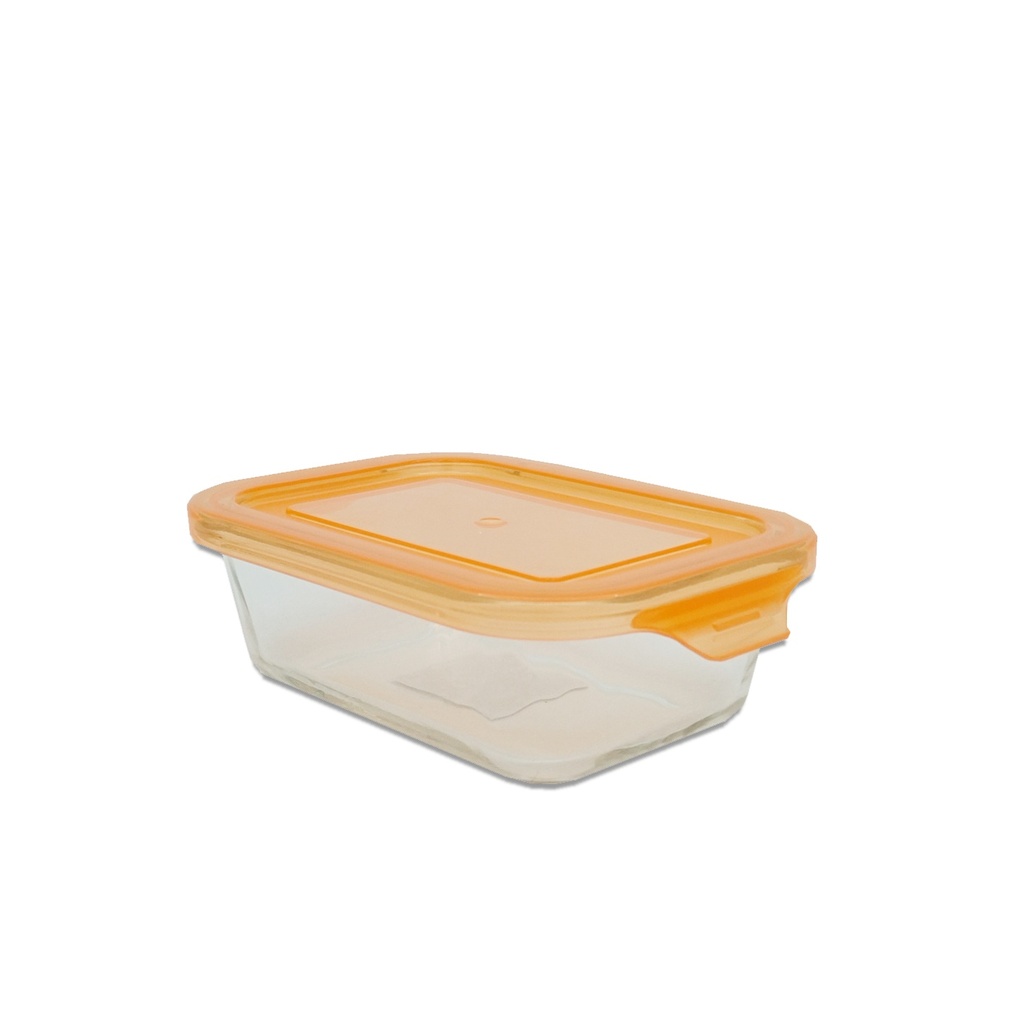 Contenedor Rectangular De Vidrio 370Ml 14.5 X 10.5 Cm