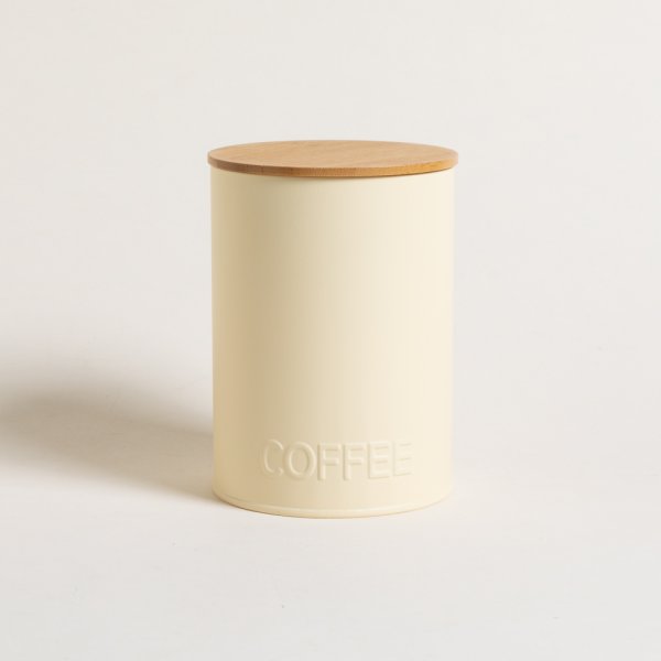 LATA REDONDA TAPA BAMBOO CREAM COFFEE 11X15 CM