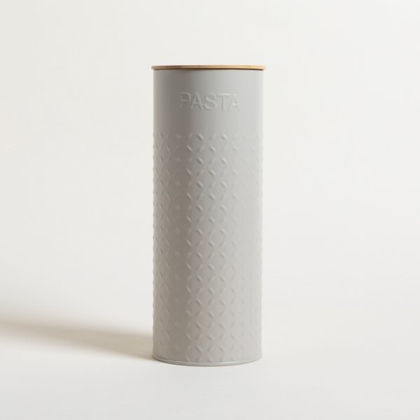 Lata Redonda Tapa Bamboo Grey Pasta 11,5X29,5 Cm