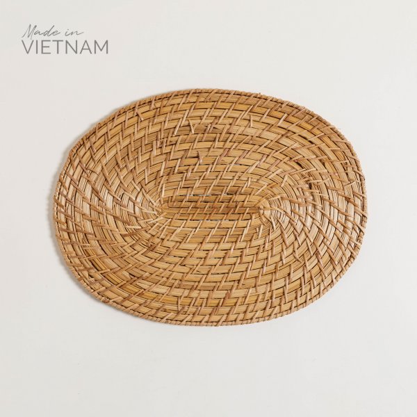 Centro De Mesa Ovalado Vinh Natural 40X30 Cm