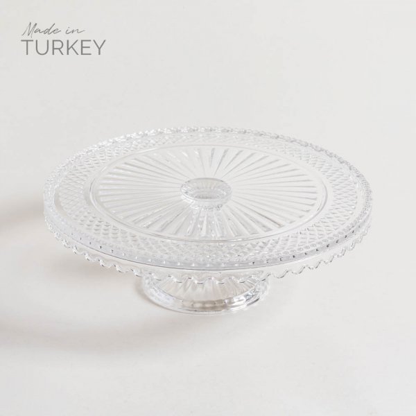 [411072] Pie De Torta Redondo Con Rayas Y Guarda 32X11 Cm