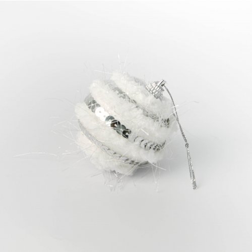 [257089] Set X2 Bolas Pelud C/Lentej 10Cm Plateado