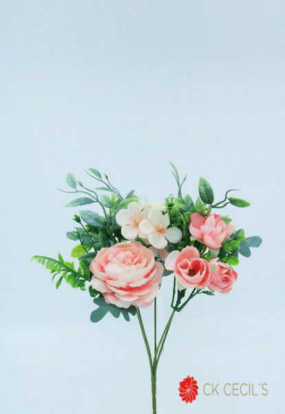 CABAGGE ROSE X 5 X 32CM PINK