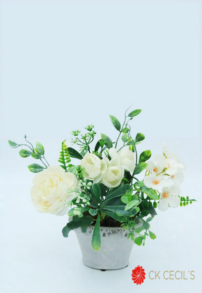 [413400] Antiq Oval Ch.C/Rose Mix 26X30 White Cream