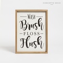 Cuadro Madera Esterilla Brush Hush 28X38X2Cm