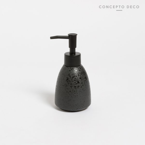 [165311] Dispenser Cerámica Sifon Negro Gota 15Cm
