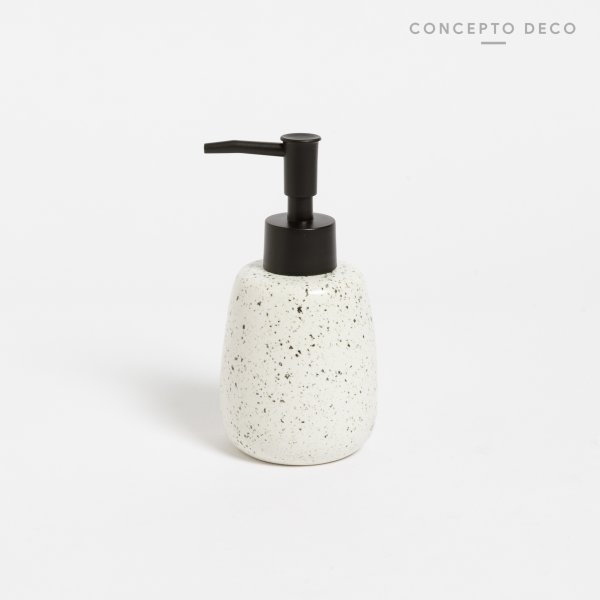 [165320] Dispenser Cerámica Conico Redondo Blanco Gota 15Cm
