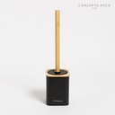 Escobilla Cuadrada Bamboo Liso Negro 38Cm
