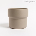 Porta Maceta Clasica Ceramica Beige 18X19Cm