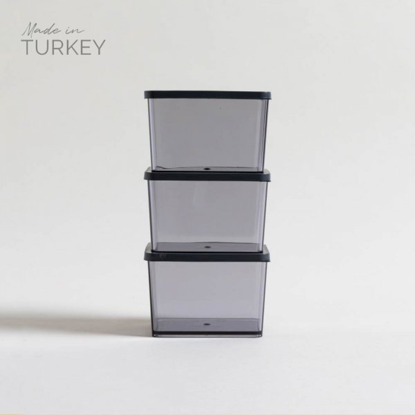 [4111173] Set X 3 Recipientes Fume Tapa Slim Encastre 400 Ml