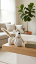 Adorno Xmas Raton Blanco 48 Cm Alparamis