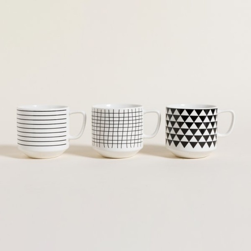 [411088] MUG DISEÑO SURTIDO BLACK & WHITE 580 ML